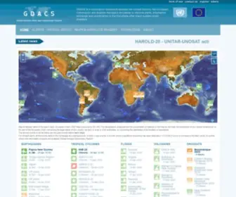 Gdacs.org(Global Disaster Alert and Coordination System) Screenshot