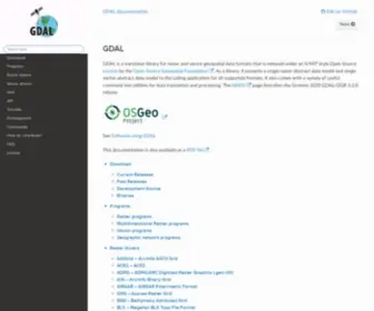 Gdal.org(GDAL documentation) Screenshot