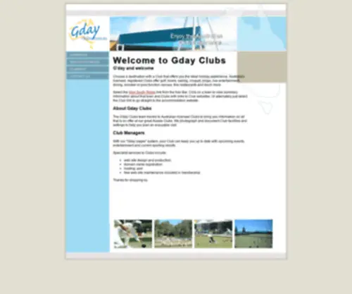 Gdayclubs.com.au(Gday Clubs) Screenshot