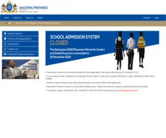 Gdeadmissions.gov.za(GDE) Screenshot