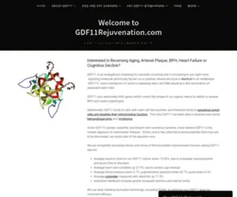 GDF11Rejuvenation.com(GDF11 Advisory and Biomarker Service) Screenshot