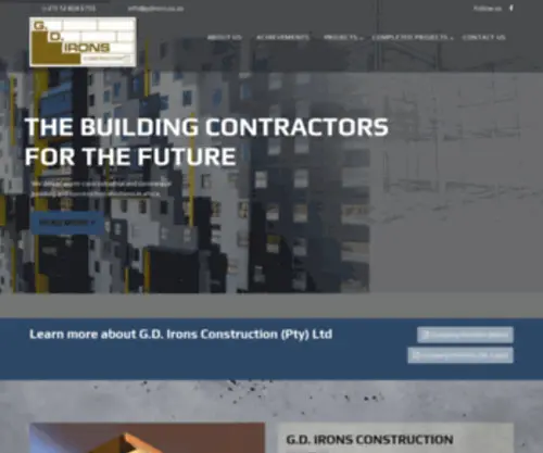 Gdirons.co.za(GD Irons Construction) Screenshot