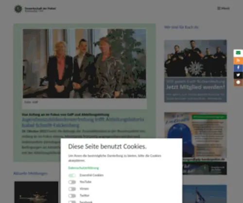 GDpbundespolizei.de(Gewerkschaft der Polizei) Screenshot