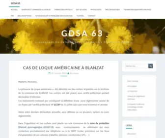 Gdsa-63.fr(GDSA 63) Screenshot