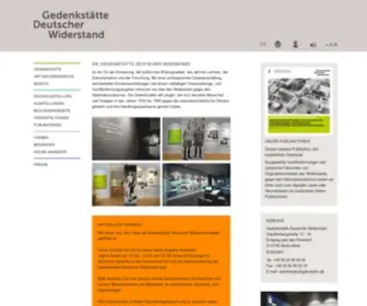 GDW-Berlin.de(Gedenkstätte Deutscher Widerstand) Screenshot