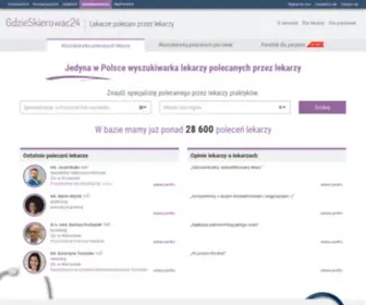 Gdzieskierowac24.pl(Wyszukiwarka lekarzy polecanych przez lekarzy) Screenshot