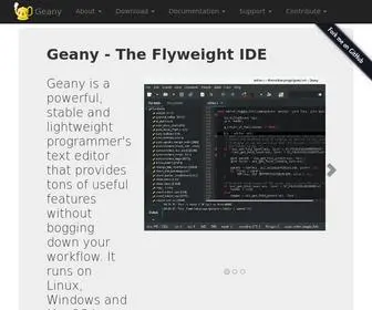 Geany.org(Home) Screenshot