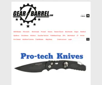 Gearbarrel.com(Microtech Knives Hinderer knives Medford knives heretic knives) Screenshot