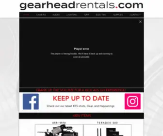 Gearheadrentals.com(Rent Lighting Cameras Grip Equipment Grip Trucks) Screenshot