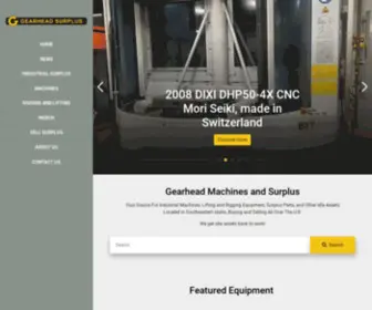 Gearheadsurplus.com(Gearhead Machines and Surplus) Screenshot