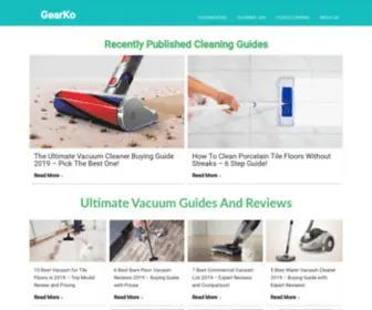 Gearko.com(Expert Reviews of Vacuum Cleaners and Cleaning Supplies) Screenshot