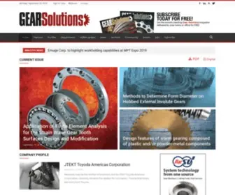 Gearsolutions.com(Gear Solutions Magazine Your Resource to the Gear Industry) Screenshot