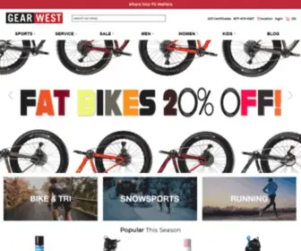 Gearwest.com(Gear West Ski and Bike) Screenshot