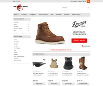 GearWorldzretail.com(Military Boots) Screenshot