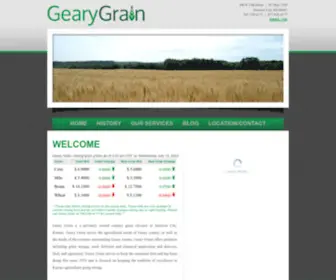 Gearygrain.com(Grain elevators central Kansas) Screenshot