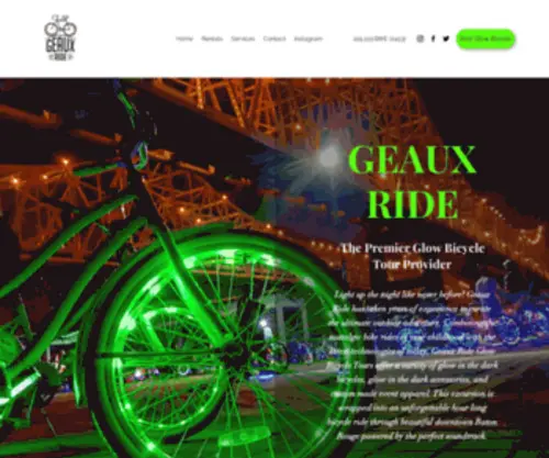 Geauxridebikes.com(Geaux Ride Bicycle Tour) Screenshot