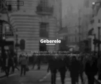 Geberele.com(Building web sites for enterprise solutions) Screenshot