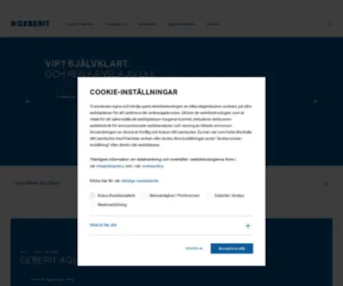Geberit-Aquaclean.se(Geberit AquaClean) Screenshot