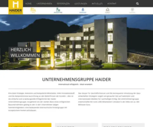 Gebr-Haider.at(Unternehmensgruppe Haider) Screenshot