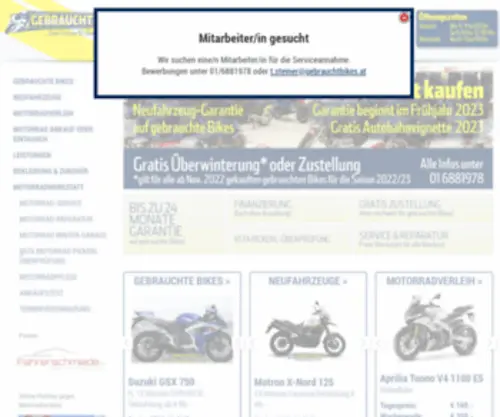 Gebrauchtbikes.at(Gebrauchtmotorräder) Screenshot