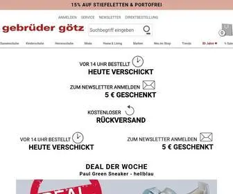 Gebrueder-Goetz.de(Schuhe, Stiefel & Mode günstig online kaufen) Screenshot