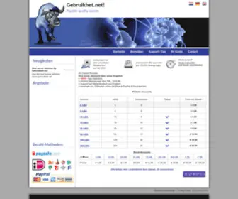 Gebruikhet.net(Usenet Provider) Screenshot