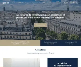 Gecina.fr(Au cœur de la vie urbaine) Screenshot