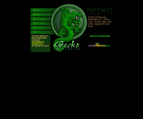 Gecko-Graphics.com(Screen printing and embroidery on t) Screenshot