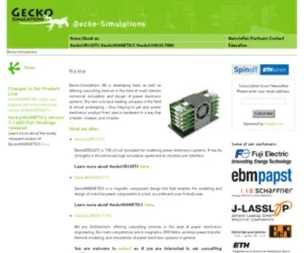 Gecko-Simulations.com(Gecko Simulations) Screenshot