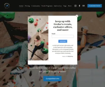 Geckoclimbinggym.com(GECKO CLIMBING GYM) Screenshot