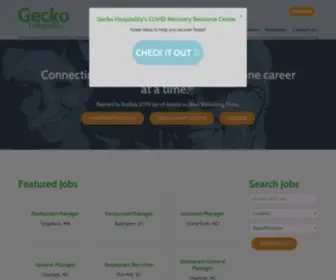 Geckohospitality.com(Hospitality Management Recruitment) Screenshot
