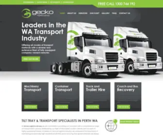 Geckologistics.com.au(Gecko Logistics) Screenshot