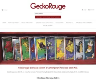 Geckorouge.co.uk(Modern cross stitch kits) Screenshot