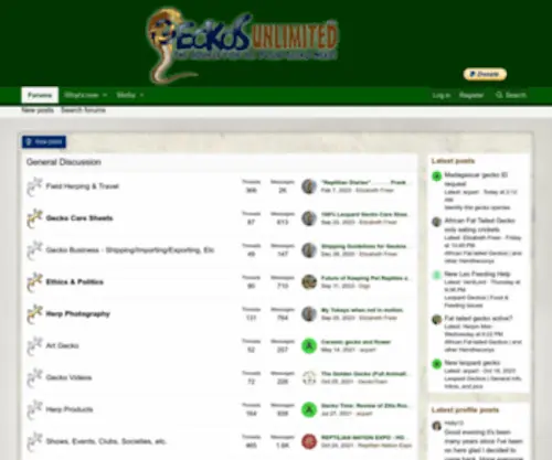 Geckosunlimited.com(Geckos Unlimited) Screenshot