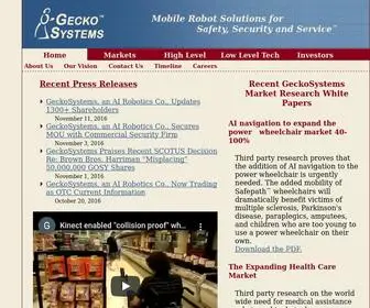 Geckosystems.com(Mobile Robot Solutions for Safety) Screenshot