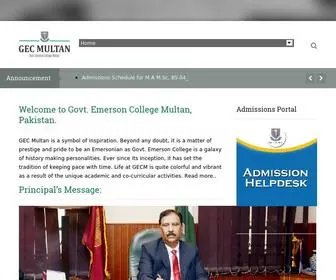 Gecmultan.edu.pk(Emerson College Multan) Screenshot