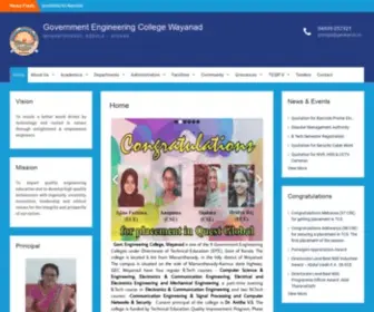 Gecwyd.ac.in(Engineering College Wayanad) Screenshot