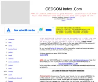 Gedcomindex.com(GEDCOM Index) Screenshot