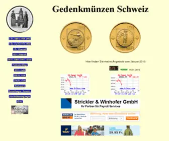 Gedenkmuenzen.ch(Gedenkmünzen) Screenshot