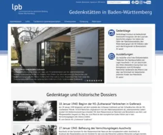 Gedenkstaetten-BW.de(Gedenkstätten in Baden) Screenshot