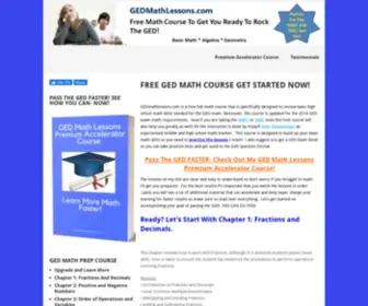 Gedmathlessons.com(FREE ONLINE GED MATH TEST PREP COURSE) Screenshot