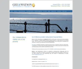 Geeandwatson.com(Gee & Watson) Screenshot