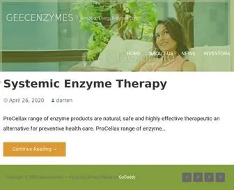 Geecenzymes.com(Genufood Energy Enzymes Corp) Screenshot