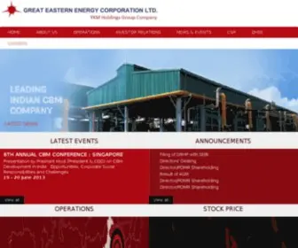 Geecl.com(Great Eastern Energy Corporation Ltd. is a pioneer in the field of Coal Bed Methane (CBM)) Screenshot