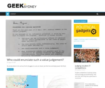 Geekinsydney.com(Geek in Sydney) Screenshot