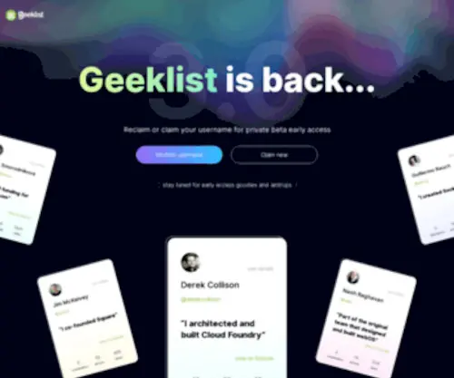 Geeklist.com(Geeklist) Screenshot