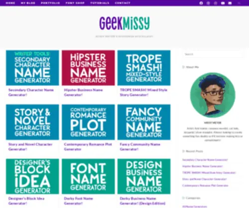 Geekmissy.com(Missy Meyer's Mishmash Miscellany) Screenshot