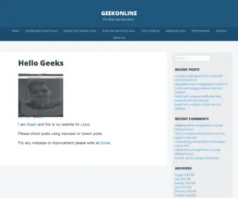 Geekonline.in(For those who love linux) Screenshot