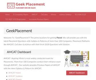 Geekplacement.com(Geek Placements) Screenshot