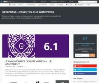 Geekpress.fr(Tutos, Plugins & Astuces) Screenshot